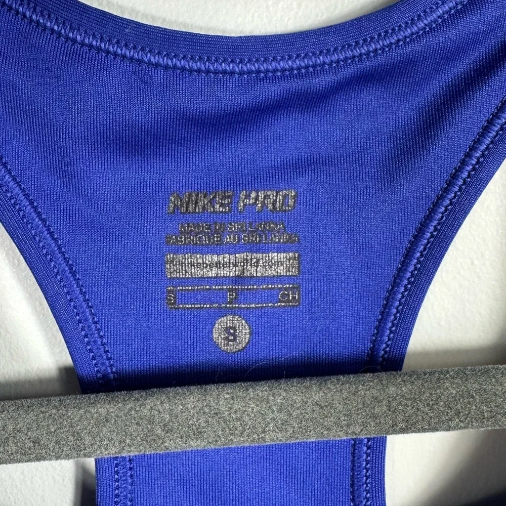 Nike Pro Dri-Fit Sports Bra Blue Racerback‎ Athletic Training Women’s S